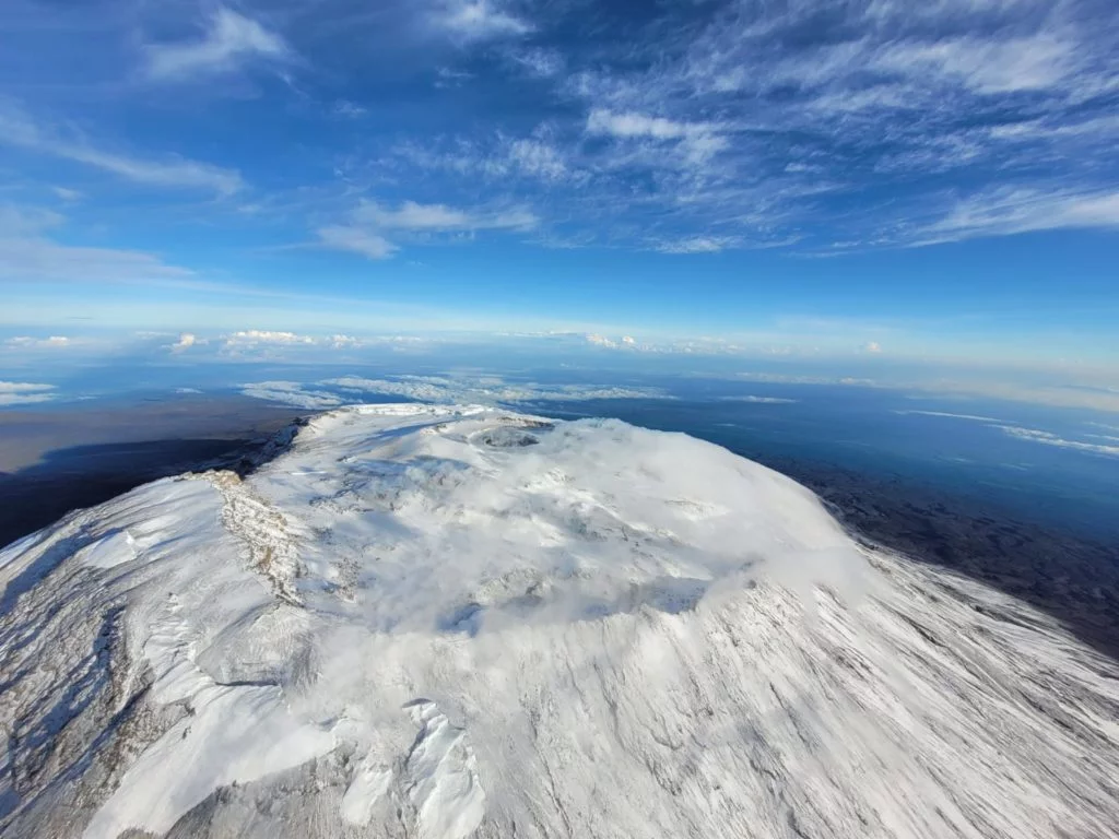 Kilimanjaro view from hot air balloon