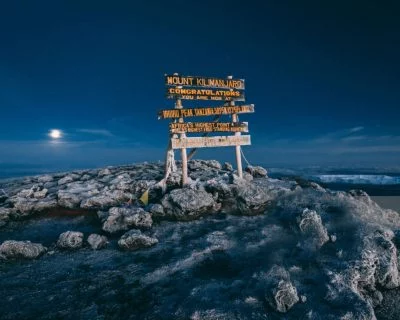 Full moon Mount Kilimanjaro