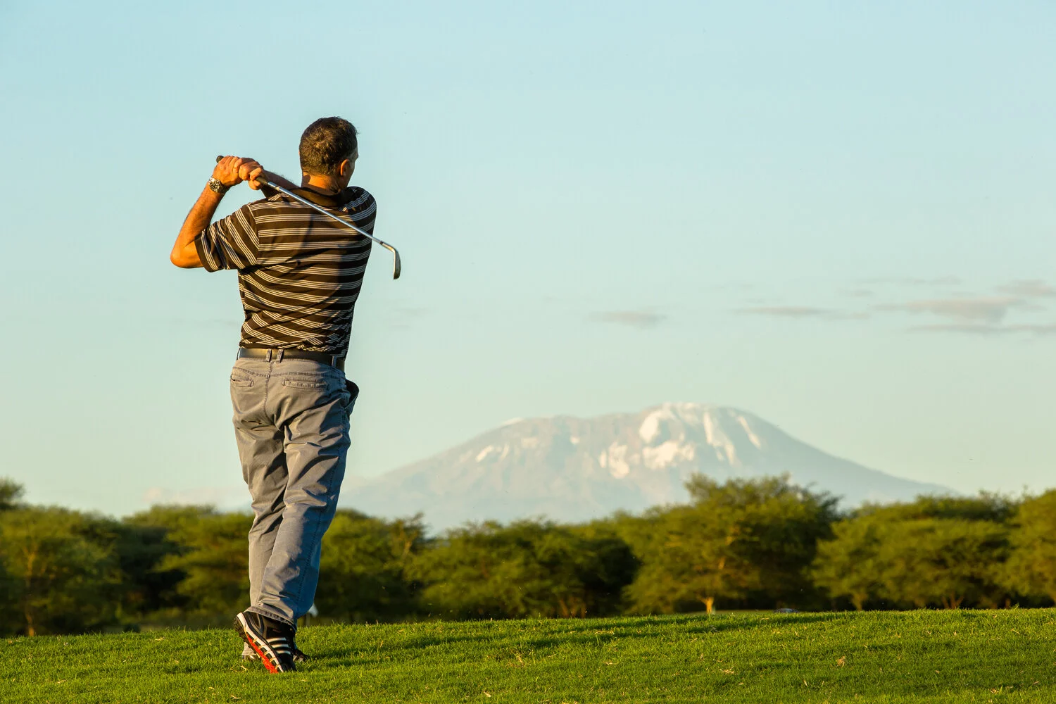 Mount Kilimanjaro view while golfing in USA River