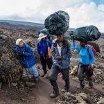 Money tipping porters and guides on Kilimanjaro