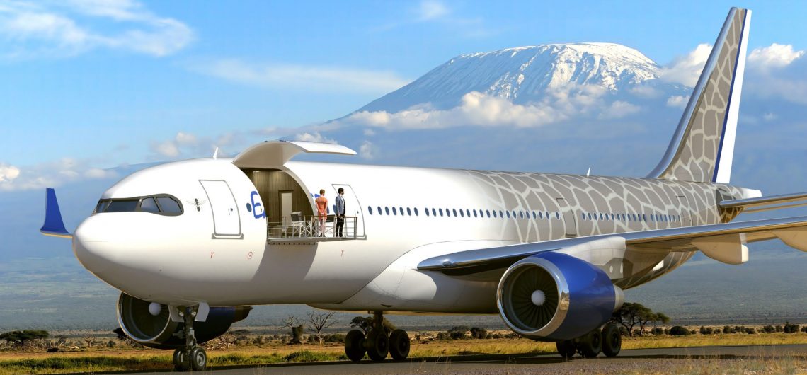 Kilimanjaro themed private jet
