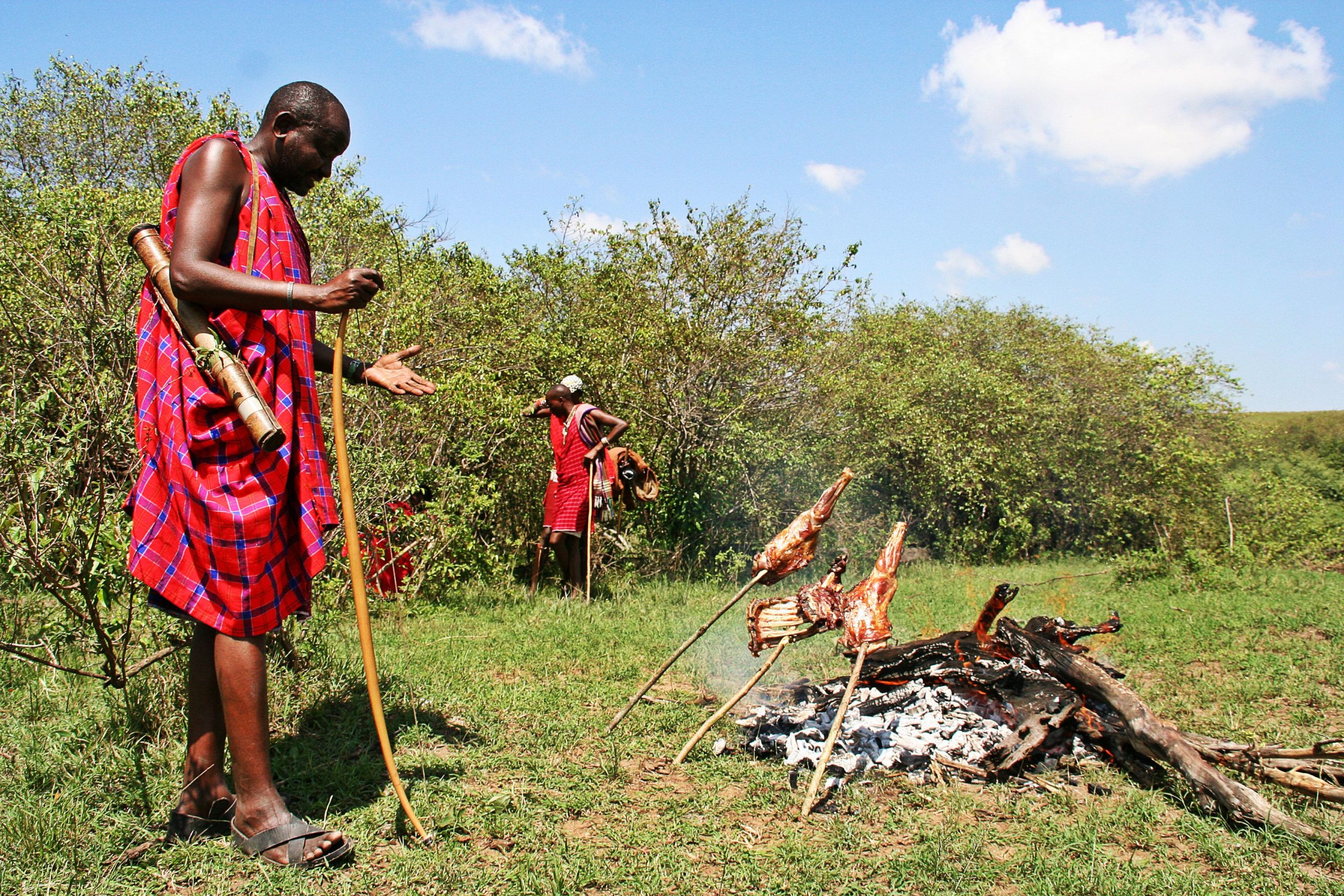 Monduli Maasai Roasting meat
