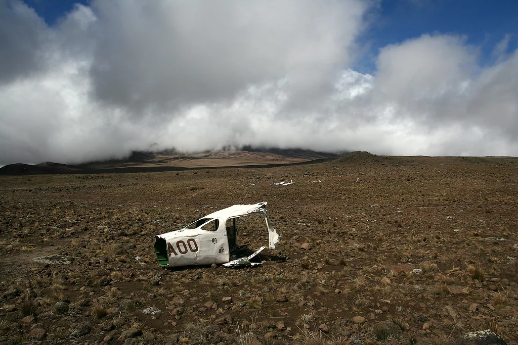 Plane crash site on Kilimanjaro