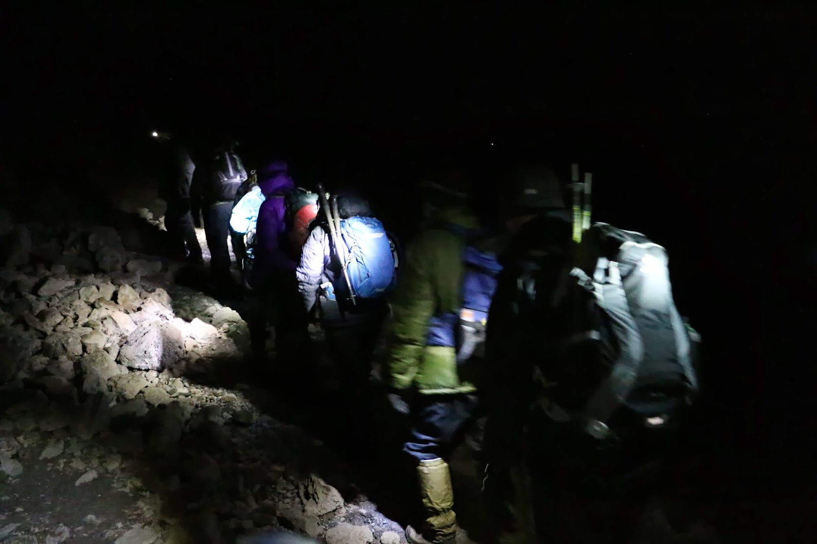 summiting Kilimanjaro at night