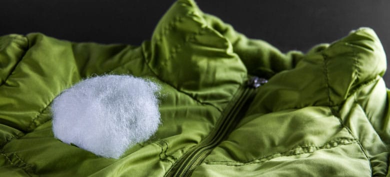 Synthetic jacket insulation
