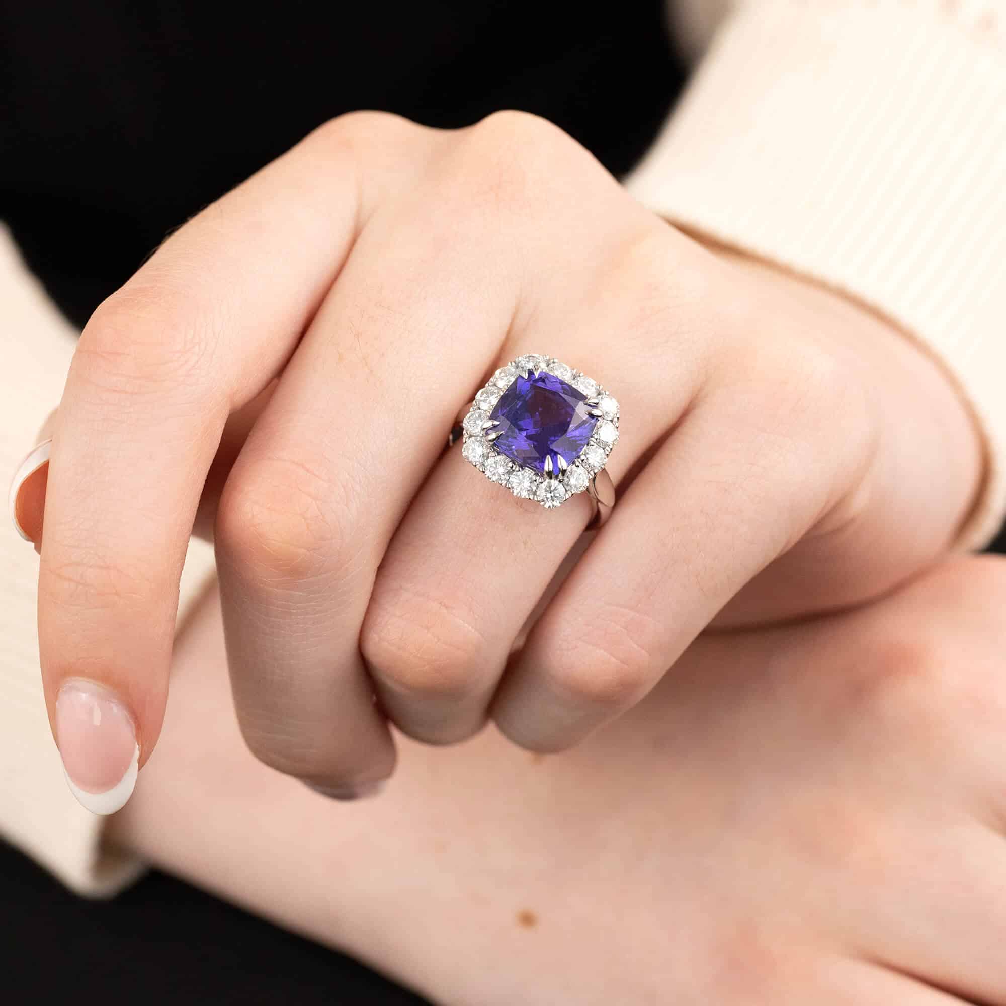 Tanzanite rings for wedding and engagement